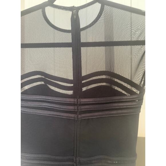 TADASHI stunning sheer black body con dress Size S gown cocktail formal holiday - Picture 12 of 13